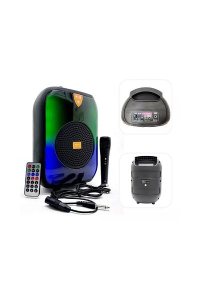divendi-ro Portable Speaker with Bluetooth, CH-658, 12W, 1500mAh, 85db, RGB, Black