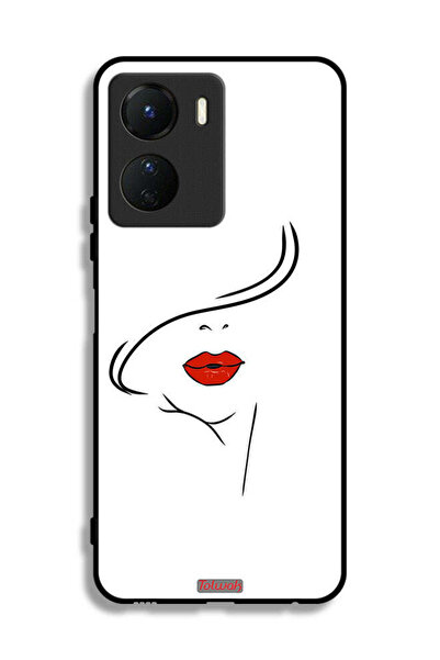 Tolwak غطاء حماية لهاتف Vivo Y16 بتصميم وجه فتاة