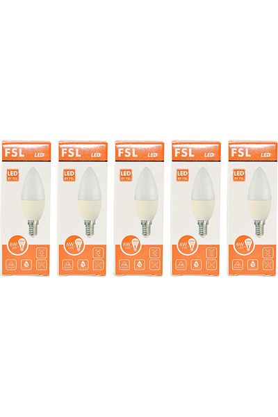 FSL LED Bulb C38 Candle 6W E14 Warm White 3000K