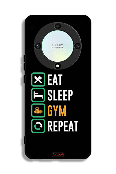 Tolwak غطاء حماية Honor X9a Eat Sleep Gym Repeat