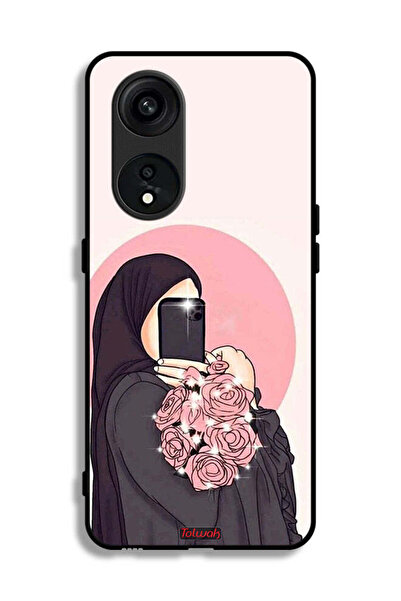 Tolwak غطاء حماية لهاتف Oppo Reno 8T 5G مع فن التقاط صور سيلفي أثناء حمل الزهور