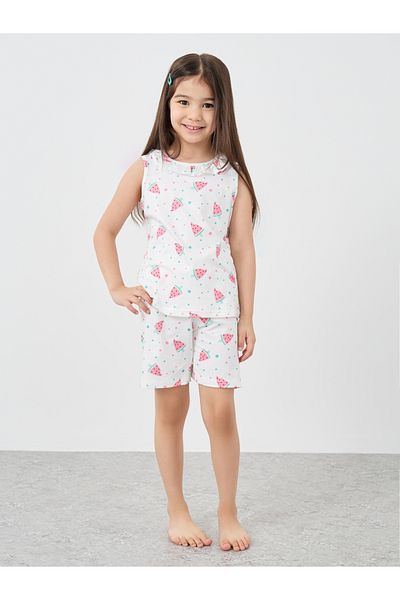 Styli Graphic Print Sleeveless Top and Shorts Pyjama Set