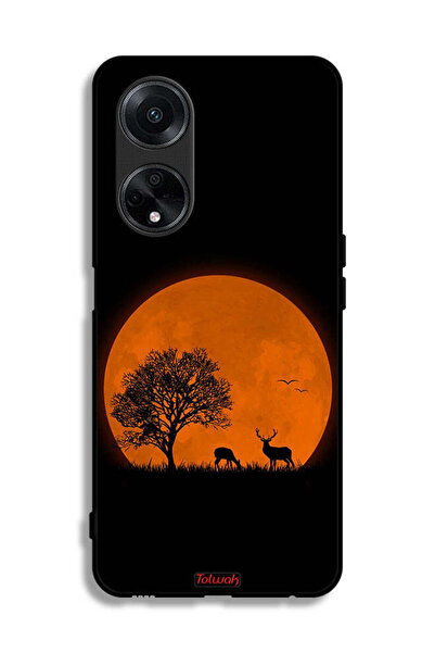 Tolwak Oppo A1 5G Protective Case Cover Evening Moon Art