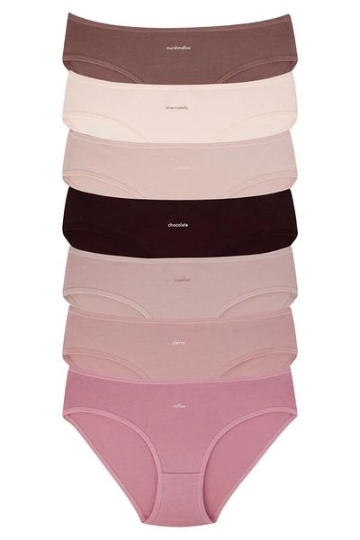 Dominant Women's Colorful Cotton Lycra Wide Basen Panties 7 Pack