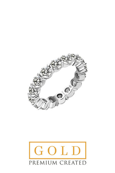 So CHIC... Beyaz Altın Sertifikalı Premium Created Taşlı 4.25 CT Effect Tamtur Yüzük