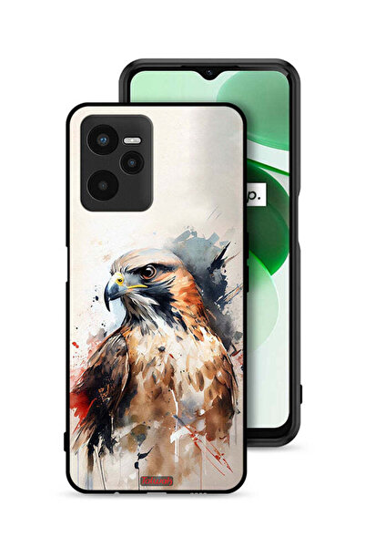 Tolwak Realme C35 Protective Case Cover Eagle Abstract Art
