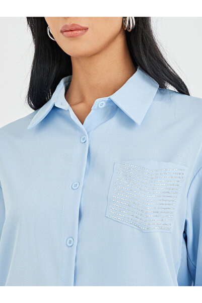 Styli Embellished Pocket Buttoned Shirt and Pants Co-Ordsd