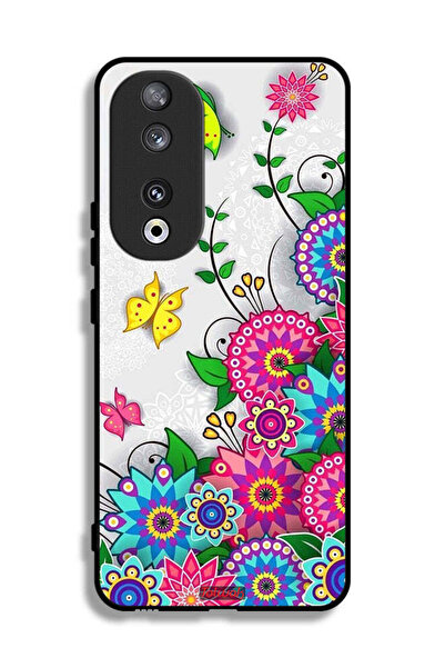 Tolwak غطاء حماية لهاتف Honor 90 بنقشة زهور ماندالا