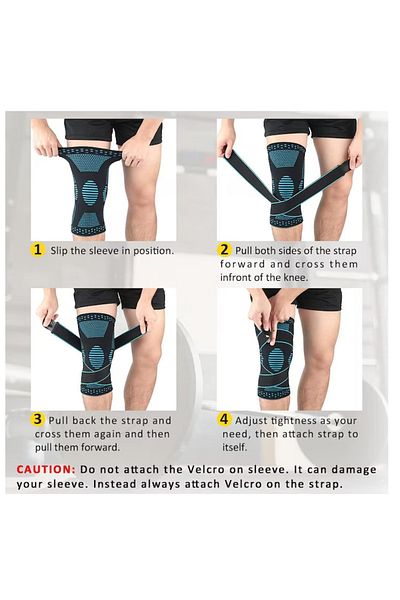 OEM Beister sports knee brace, L, leg diameter 42, 51 cm, black, blue
