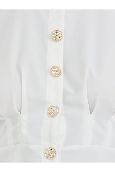 Take Two By Styli Solid Front Button Stand Collar Shirt