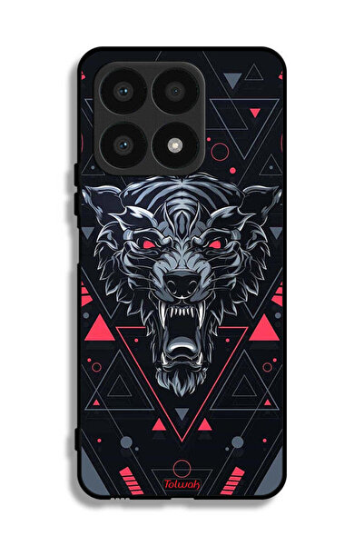Tolwak غطاء حماية لهاتف Honor X8a بتصميم الذئب المتمرّد
