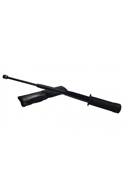 dalimag Baston telescopic din oțel, 47 cm, flexibil, mâner din cauciuc, negru, Dalimag