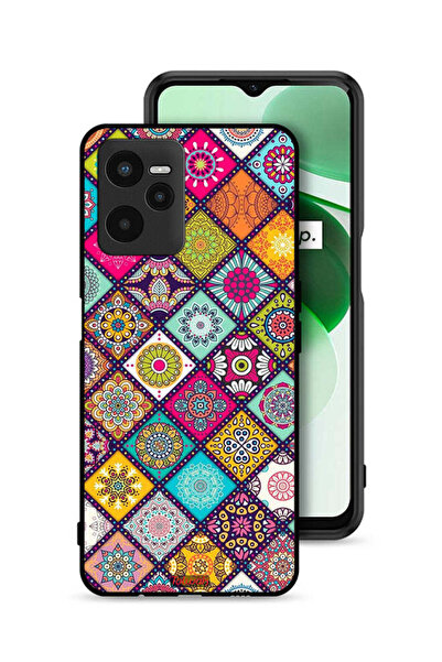 Tolwak غطاء حماية لهاتف Realme C35 بنقشة مربعات ماندالا