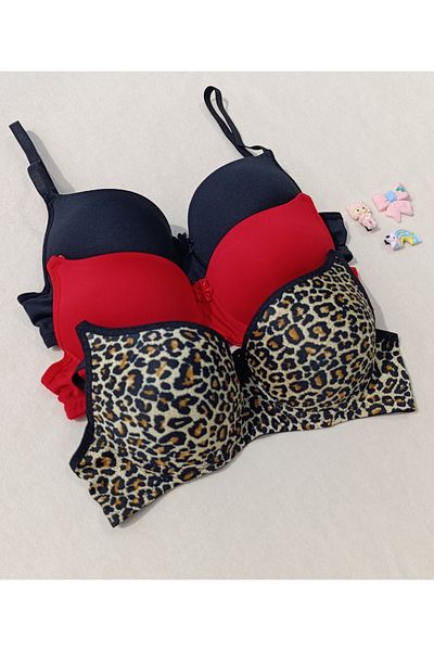 siyalife Push up Supported Padded 3-Piece Micro Bra