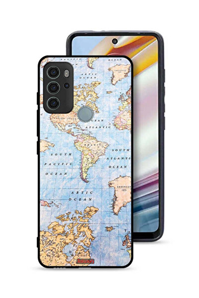 Tolwak غطاء حماية موتورولا موتو جي 60 إس بتصميم خريطة العالم