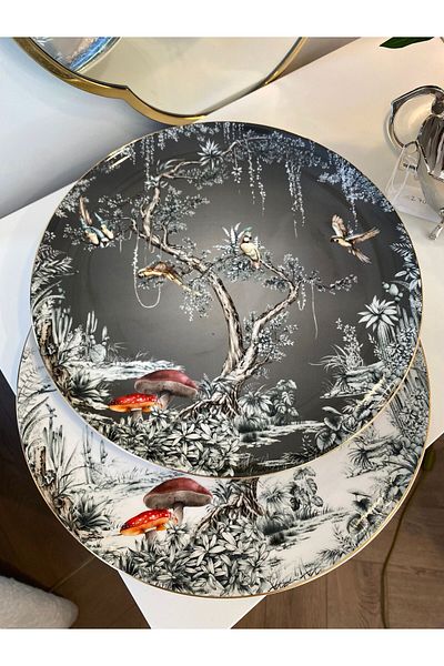 Dekordan House Lead 2-Piece Porcelain Platter 31cm