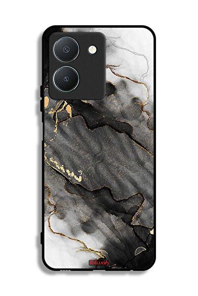 Tolwak غطاء حماية لهاتف Vivo Y36 5G بلون رخامي لامع