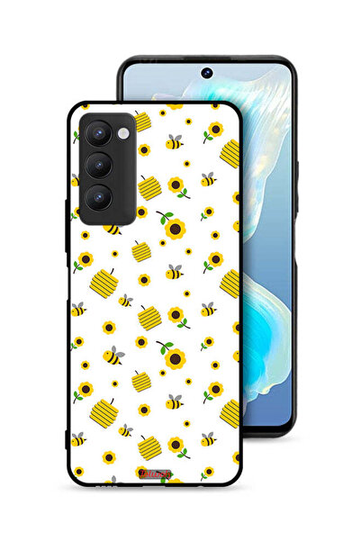 Tolwak غطاء حماية لهاتف تكنو كامون 18 بنقشة عباد الشمس والنحل