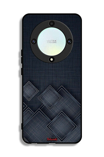 Tolwak غطاء حماية لهاتف Honor X9a بنقشة مربعات على القماش