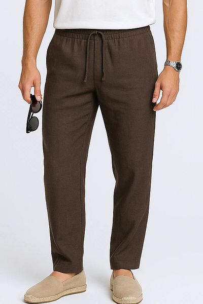 MD1974 Drawstring Linen Trousers