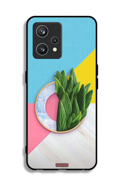 Tolwak غطاء حماية لهاتف Realme 9 Pro Plus بنمط أوراق تجريدية