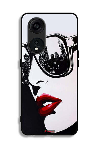 Tolwak Oppo Reno 8T 5G Protective Case Cover Girl Face Abstract Art