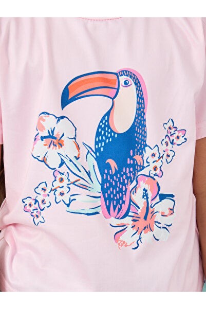 Styli Graphic Print T-Shirt and Tiered Skirt Set