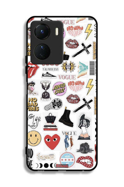 Tolwak Vivo Y16 Protective Case Cover No Bad Vibes Stickers