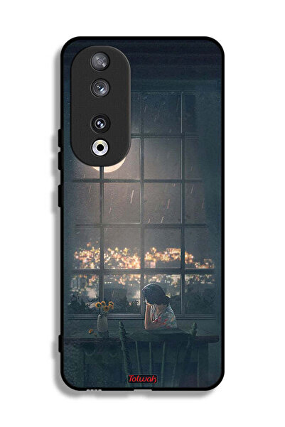 Tolwak غطاء حماية لهاتف Honor 90 مع صورة القمر