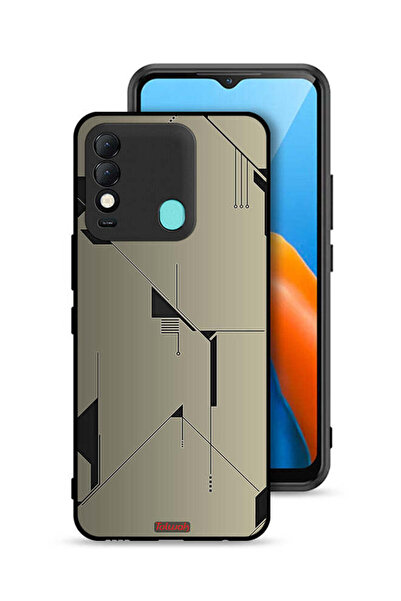 Tolwak غطاء حماية لهاتف Tecno Spark 8 بتصميم فني تجريدي بسيط