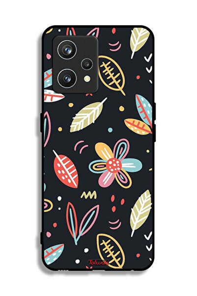 Tolwak غطاء حماية لهاتف Realme 9 Pro Plus بتصميم زهور وأوراق فنية تجريدية