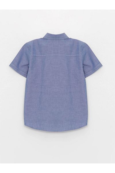 LC Waikiki Lcw Kids Blue Basic Short Sleeve Boy's Shirt