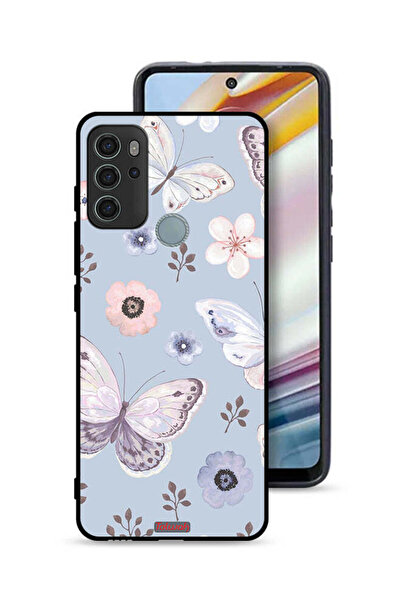 Tolwak غطاء حماية لهاتف موتورولا موتو جي 60 إس بنقشة فراشات وزهور