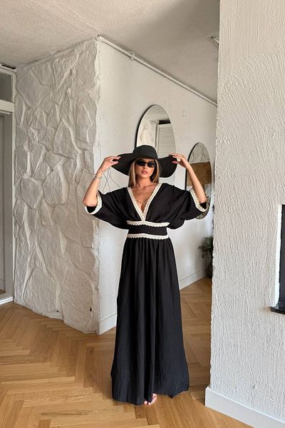 Seda Yalçın Atelier Bohemian Black Muslin Idra Dress