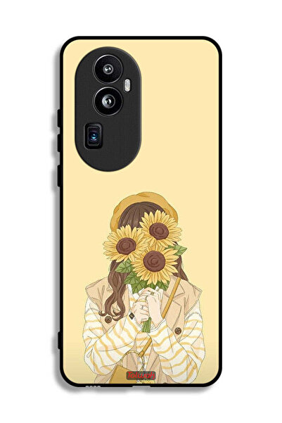 Tolwak غطاء حماية لهاتف Oppo Reno10 Pro Plus بغطاء وجه مزين برسومات عباد الشمس