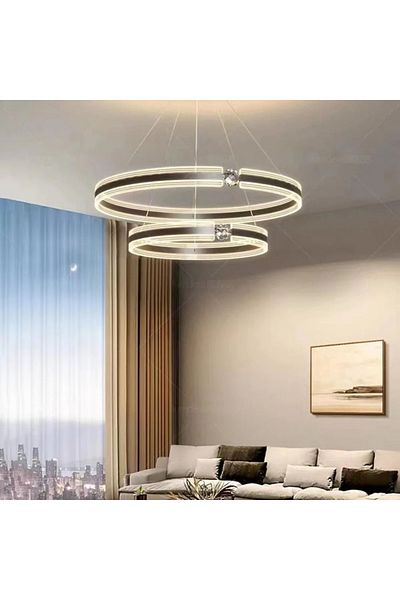 Vooltex Voltex Modern LED Chandelier, Single Tier, 80 cm