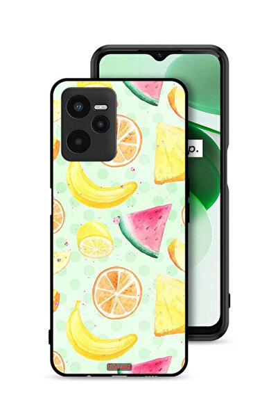 Tolwak غطاء حماية لهاتف Realme C35 برسومات فنية بألوان مائية وفواكه