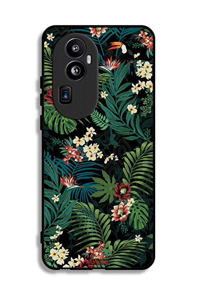 Tolwak غطاء حماية لهاتف Oppo Reno10 Pro Plus بنقشة أوراق استوائية