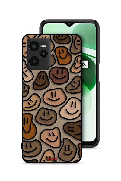 Tolwak Realme C35 Protective Case Cover Smiley Faces Art