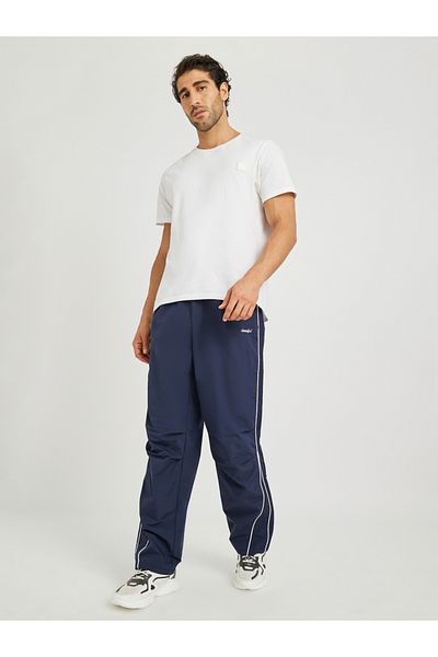 Styli Oversized Open Hem Joggers with Side Piping Detail