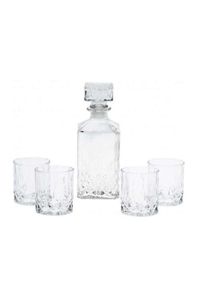 Edco Set carafa 900 ml cu 4 pahare whisky 230ml