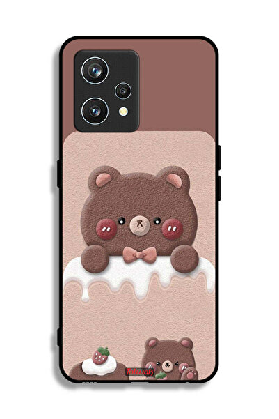 Tolwak غطاء حماية لهاتف Realme 9 Pro Plus بتصميم دب الفراولة