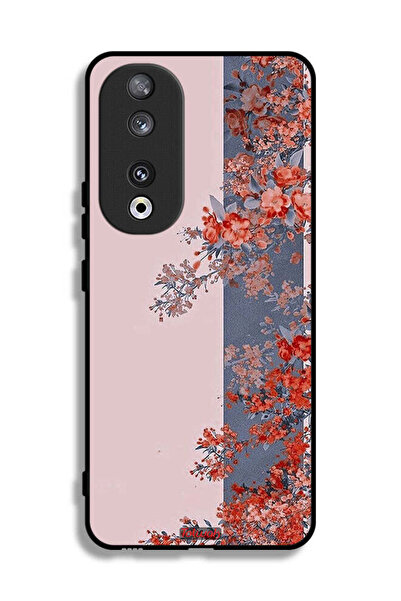Tolwak غطاء حماية لهاتف Honor 90 برسومات أوراق الشجر والزهور