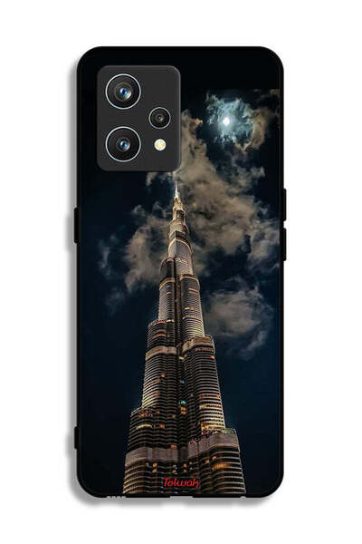Tolwak Realme 9 Pro Plus Protective Case Cover Burj Khalifa In Night