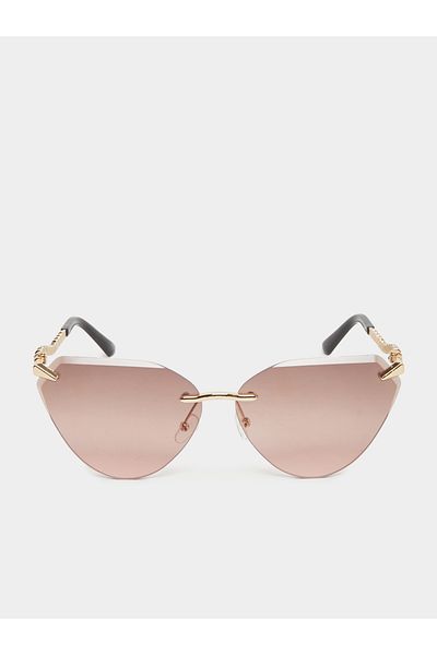 Styli Rimless Cat Eye Sunglasses with Adjustable Nose Pads