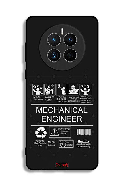 Tolwak غطاء حماية لهاتف هواوي ميت 50 إي، ملصق مهندس ميكانيكي