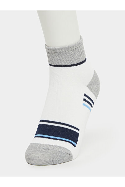 Styli Set of 5 - Striped Ribbed Cuff Crew Socks
