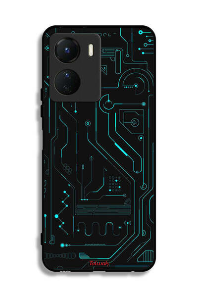Tolwak Vivo Y16 Protective Case Cover Digital Art Circuits Minimalism Multipl...