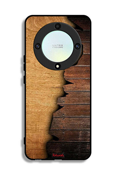 Tolwak غطاء حماية لهاتف Honor X9a بنمط خشبي عتيق