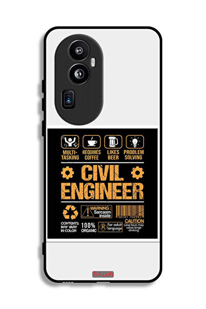 Tolwak غطاء حماية لهاتف Oppo Reno10 Pro Plus - ملصق مهندس مدني